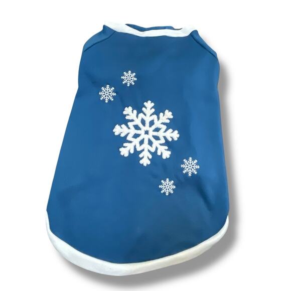 Wondershop Snowflake Dog Sweatshirt Size Large Fleece Lining Pet Pup Blue White - Picture 2 of 13